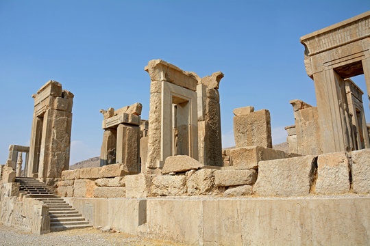 Ruins of the ancient Persian capital city of Persepolis, Iran
