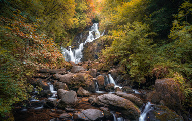 Torc Wasserfall im Killarney -Nationalpark im Herbst 