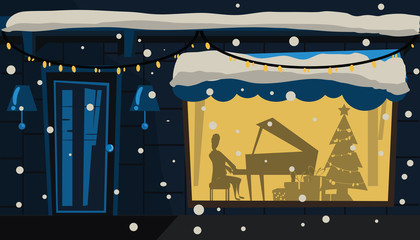 Christmas and New Years background vector illustration 