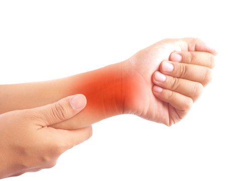 Pain in the wrist. Tendon inflammation.