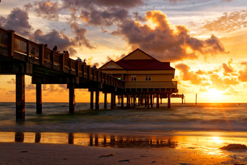 Clearwater Beach Pier at Sunset