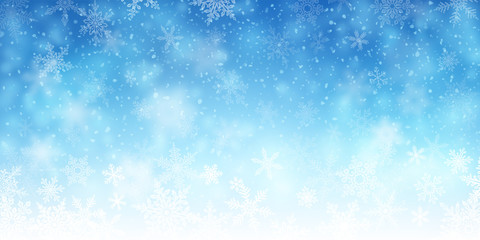 Winter Background with Blizzard