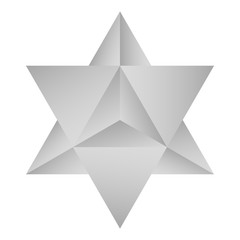 vector icon with Kabbalah symbol Merkaba for your design