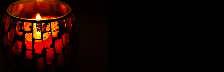 Christmas, Weihnachten, Advent, Kerze, Banner, Panorama, Header, Headline, low-key, Textraum, copy space