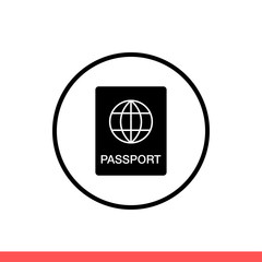 Passport vector icon