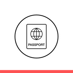 Passport vector icon