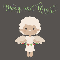 Christmas angel vector illustration