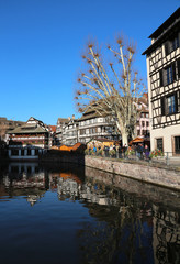 Naklejka premium Picturesque old town Strasbourg - Alsace - France