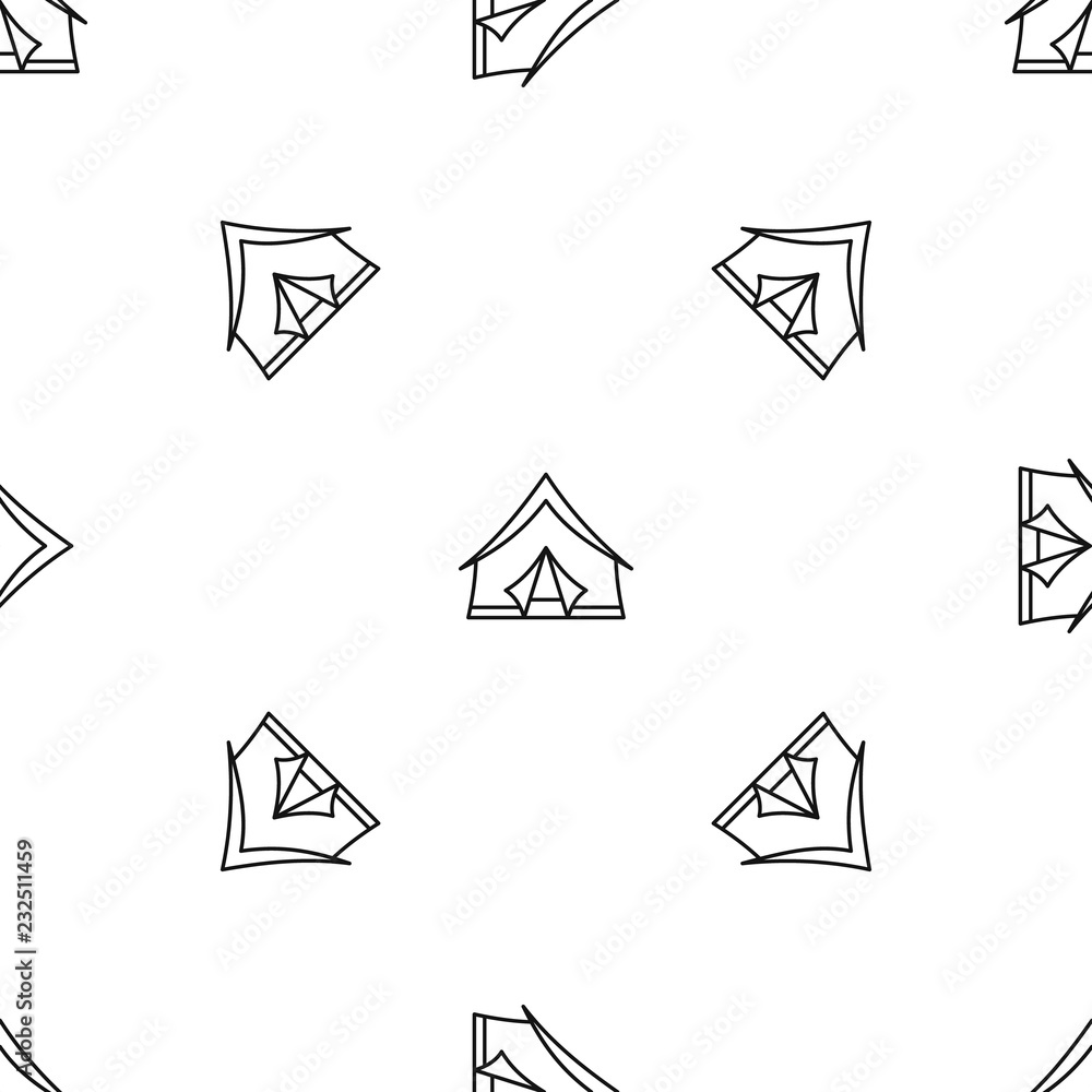Poster camp tent pattern seamless vector repeat geometric for any web design