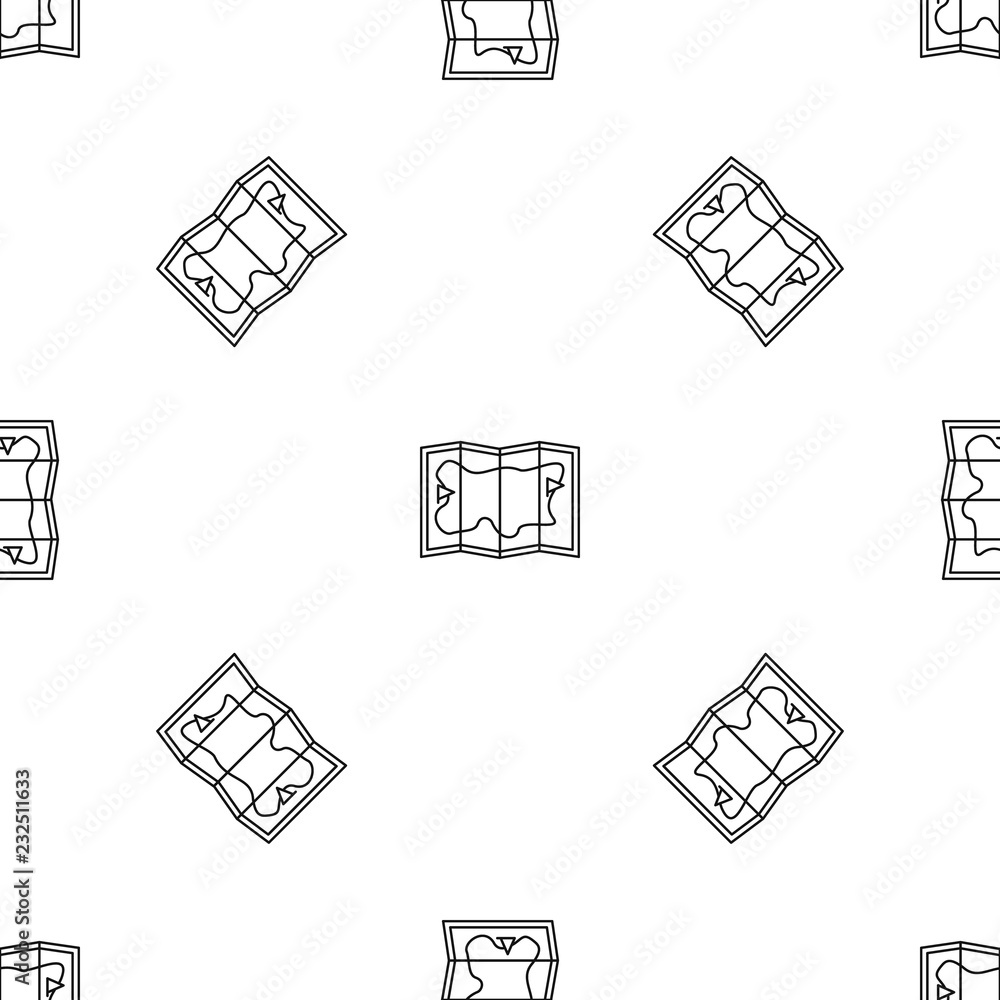 Poster travel map pattern seamless vector repeat geometric for any web design