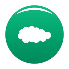 Summer cloud icon. Simple illustration of summer cloud vector icon for any design green