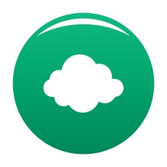 Autumn cloud icon. Simple illustration of autumn cloud vector icon for any design green