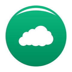 Storm cloud icon. Simple illustration of storm cloud vector icon for any design green