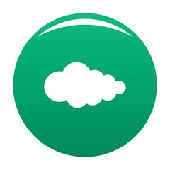 Cloud with fallout icon. Simple illustration of cloud with fallout vector icon for any design green