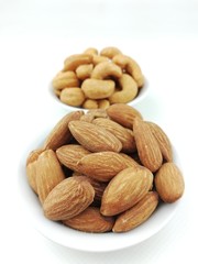 assorted, cashew nuts,  pistachio, almond and fish cracker