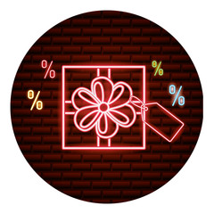 online shopping neon card