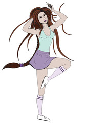 Woman Sexy Pose Vector Illustration