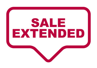 red vector banner sale extended