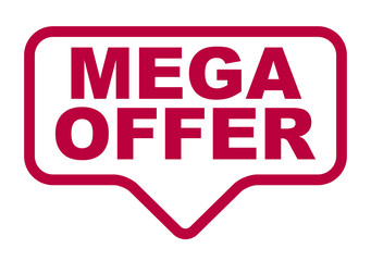 red vector banner mega offer
