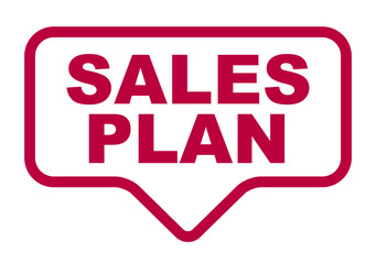 red vector banner sales plan