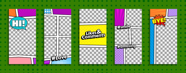 Colorful strories templates