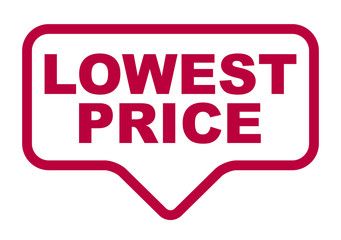 red vector banner lowest price