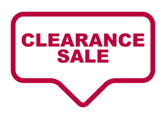 red vector banner clearance sale