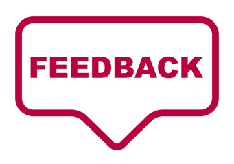 red vector banner feedback