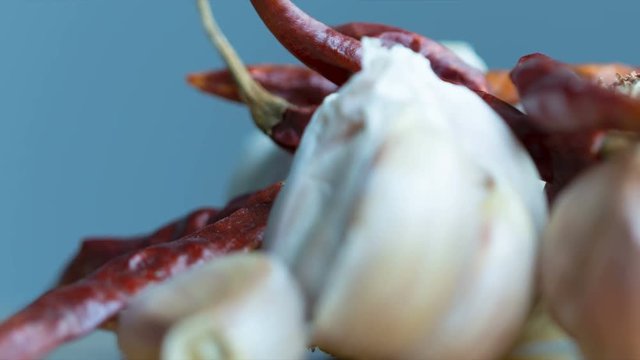 garlic on white background
