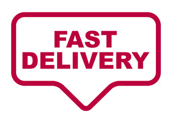 red vector banner fast delivery