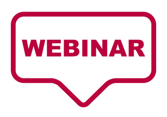 red vector banner webinar