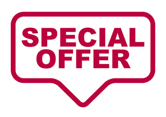 red vector banner special offer