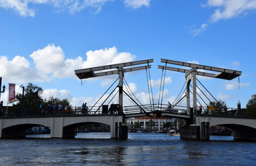 Magere Brug, Skinny Bridge, Amstel, Amsterdam, Holland, the Netherlands