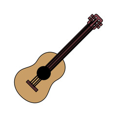 Fototapeta premium guitar instrument on white background