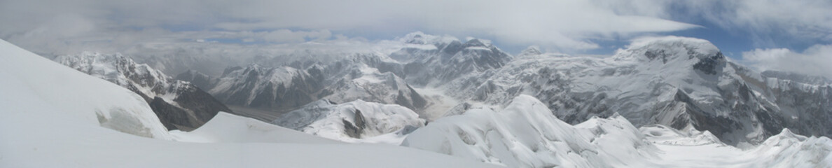 snow at top of mountains