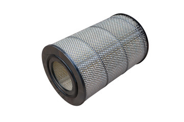 Air filter, auto spare part isolated on white background