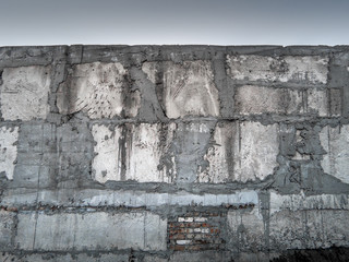 concrete wall with many details