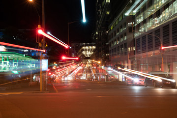Fototapeta na wymiar Night time in the city, Wellington