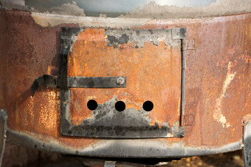 Detail of iron stove