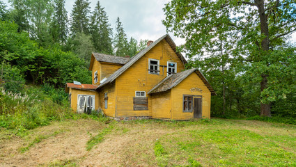 Plakat old wooden house