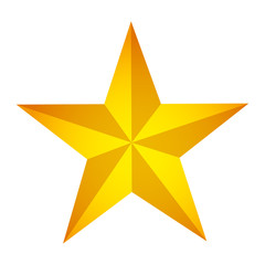 gold star on white bacground