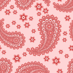 Paisley seamless pattern, vector illustration