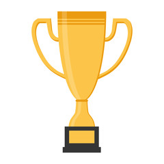 Gold champion Cup isolated on white background