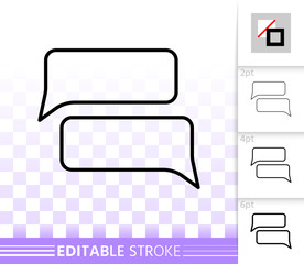 Speech Bubble simple badge black line vector icon