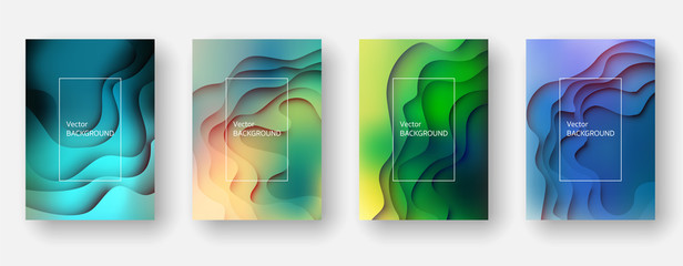 Abstract and modern vector background. Paper cut effect.