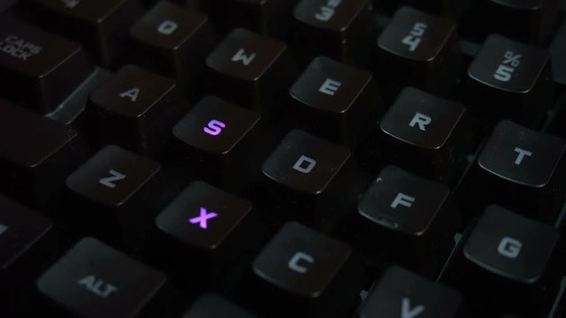 The word sex is typed on a computer keyboard