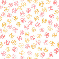 vector bow knot pink rose yellow seamless repeating simple childish pattern for textile paper design