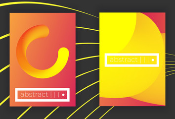 Fototapeta premium Absract vector geometric cover set