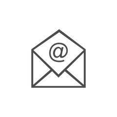 Letter icon, email sign. Vector illustration. Flat design. Message icon.