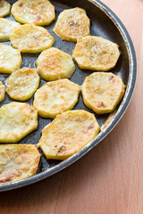 Fried potatoes in the oven